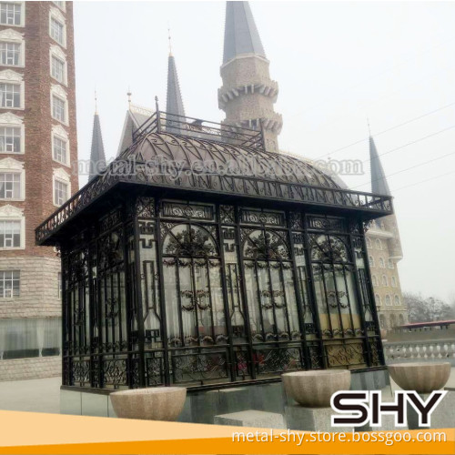 wrought iron metal gazebo for garden